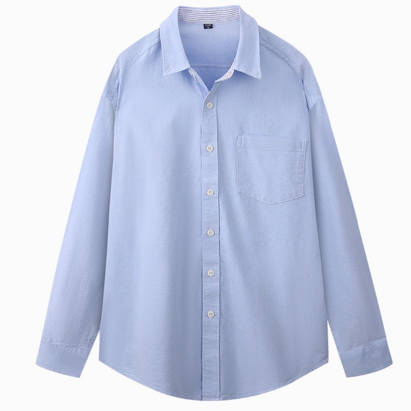 Oxford Cotton Casual Shirt Business - 5XL Oxford 100 % Cotton Long