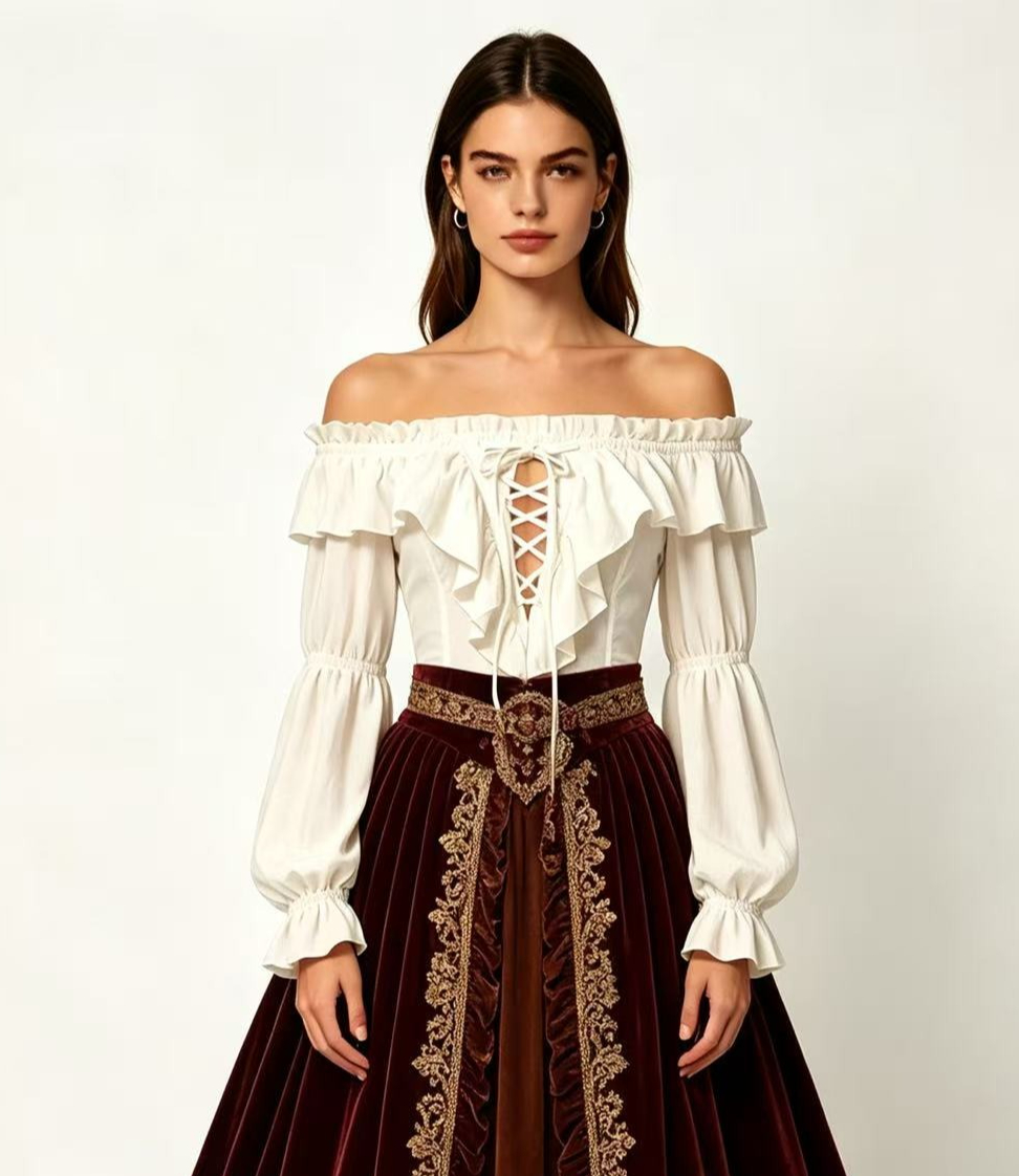 Pirate Blouse Women Medieval P - đánh giá và giá Shirts