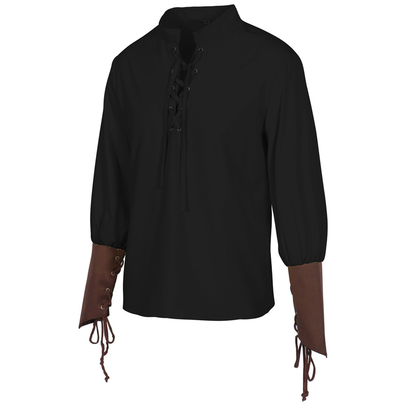 Men's Medieval Pirate Shirt Re - đánh giá và giá Medieval Gothic Lace Up Pirate Shirt