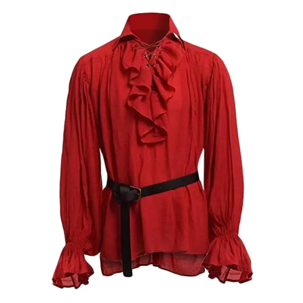 Medieval Shirts Ruffled Gothic - đánh giá và giá Medieval Gothic Lace Up Pirate Shirt