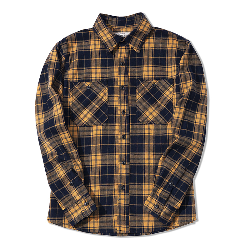 Autumn Winter Fashion Men's Cl - đánh giá và giá Flannel Plaid Shirt Heavy Weight