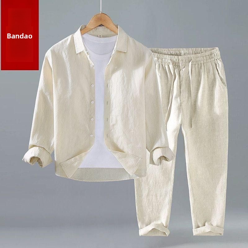 Summer Cotton Linen Shirt Pant - đánh giá và giá Mens Linen Shirt Long Sleeve