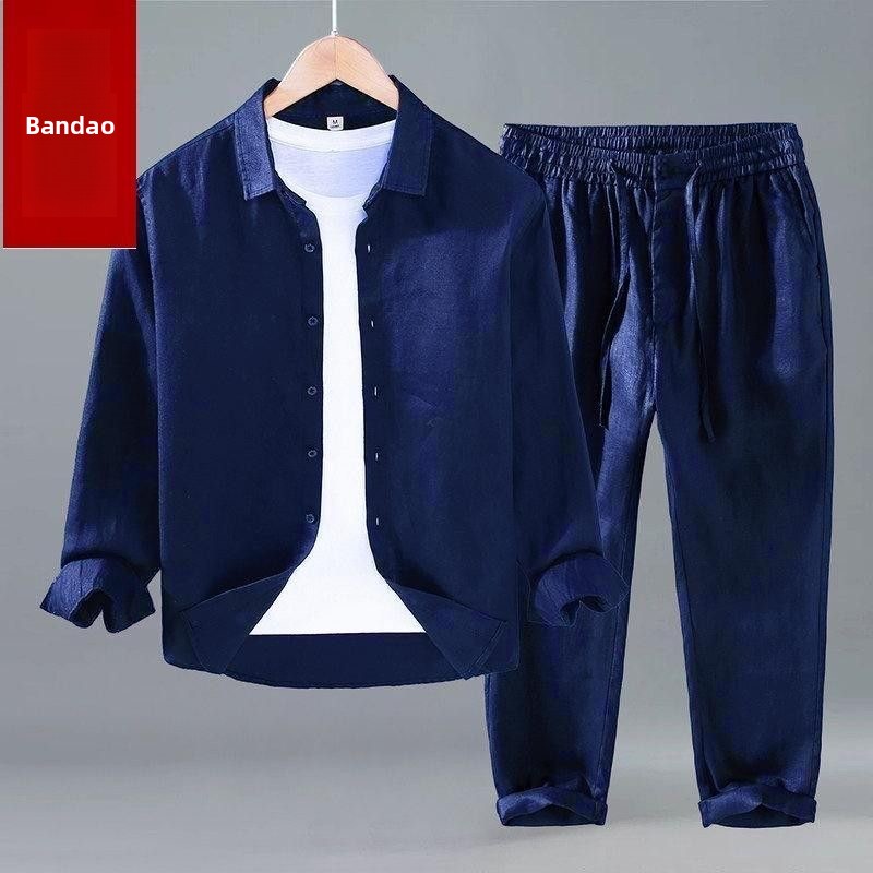 Summer Cotton Linen Shirt Pant - đánh giá và giá Mens Linen Shirt Long Sleeve