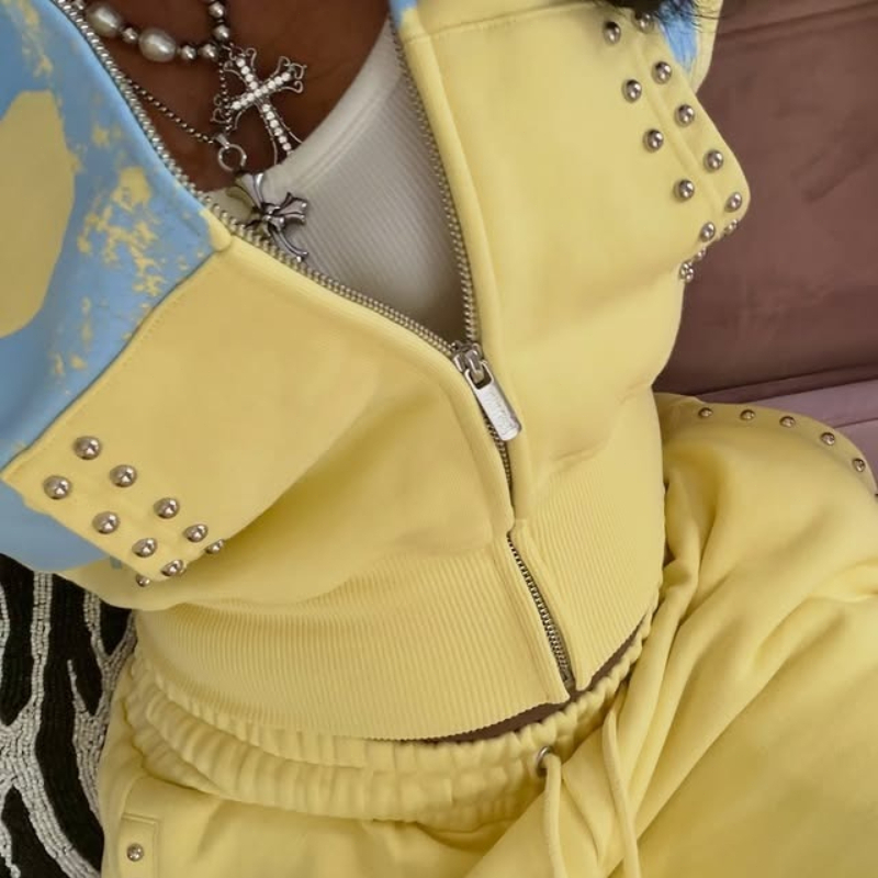 2 Pcs Hoodie Co-ords Yellow Me - đánh giá và giá Shorts