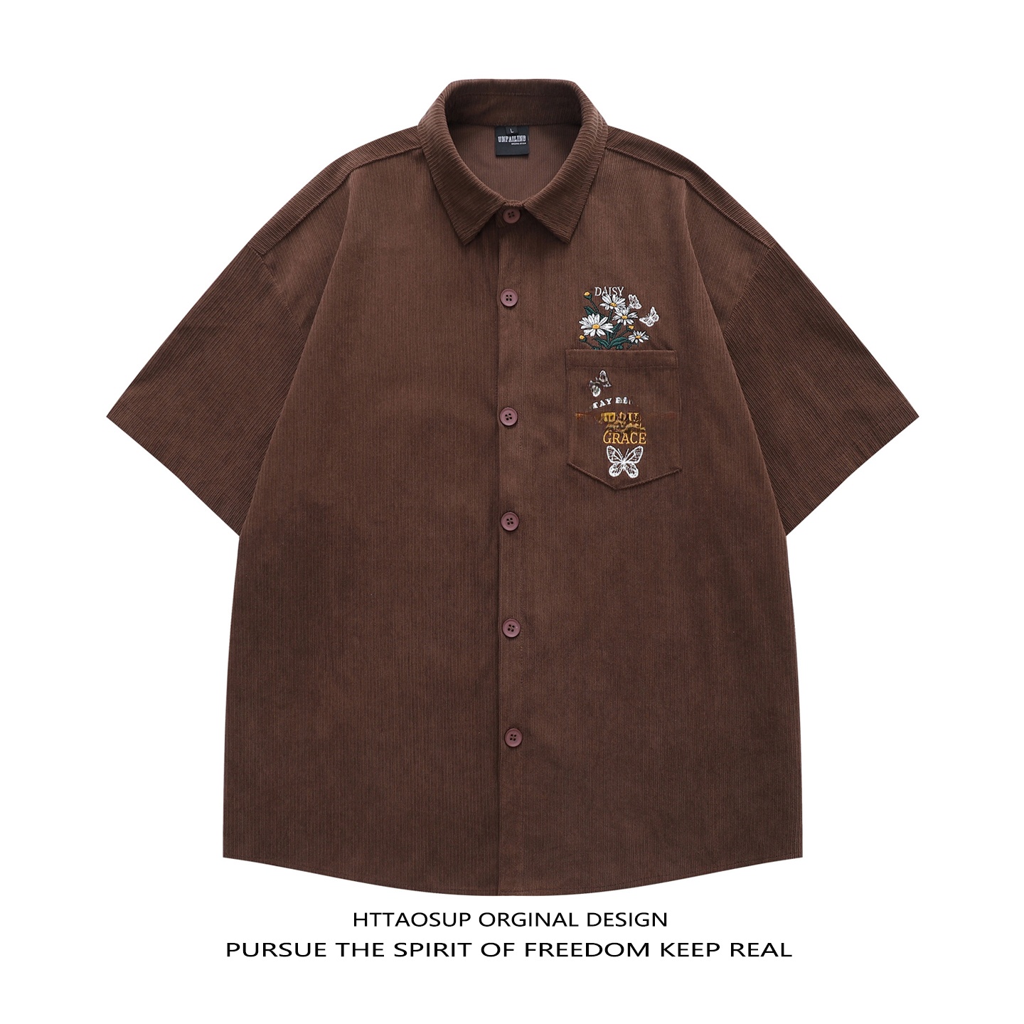 HTTAOSUP 2026 Men's Short Slee - đánh giá và giá Corduroy Button Up Shirt Men