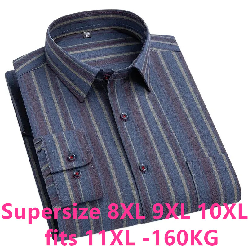 Big Size 11XL 10XL 9XL 8XL 100 - đánh giá và giá Oxford Cotton Casual Shirt Business