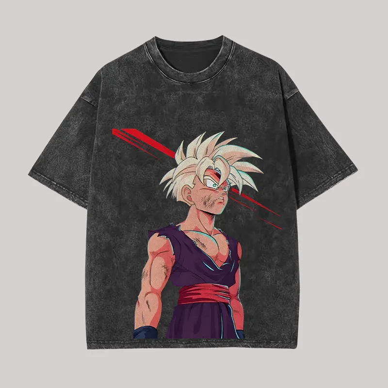 Gohan T Shirt Dragon Ball Z An - đánh giá và giá Acid Wash Vintage Graphic T Shirt