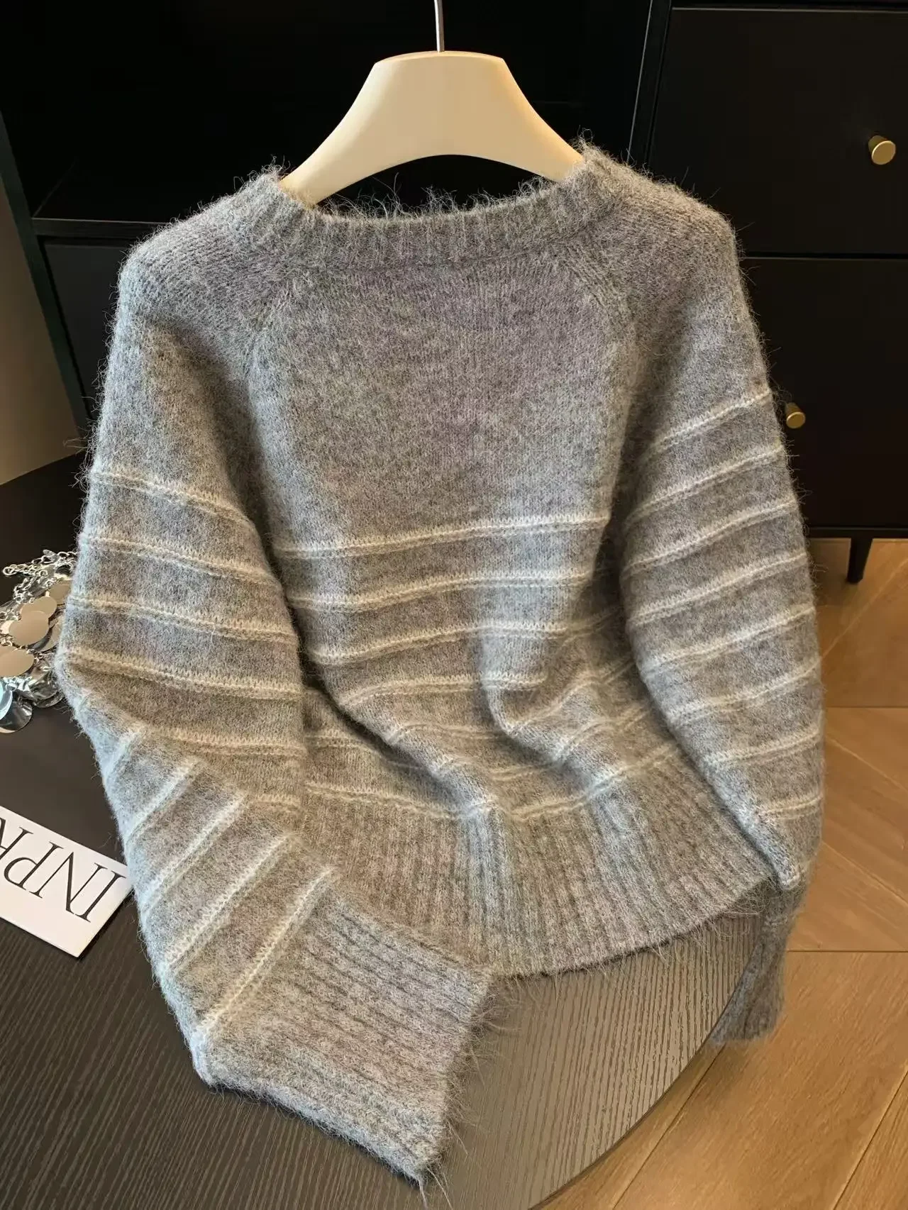 Autumn Winter Women's Striped  - đánh giá và giá Shirts