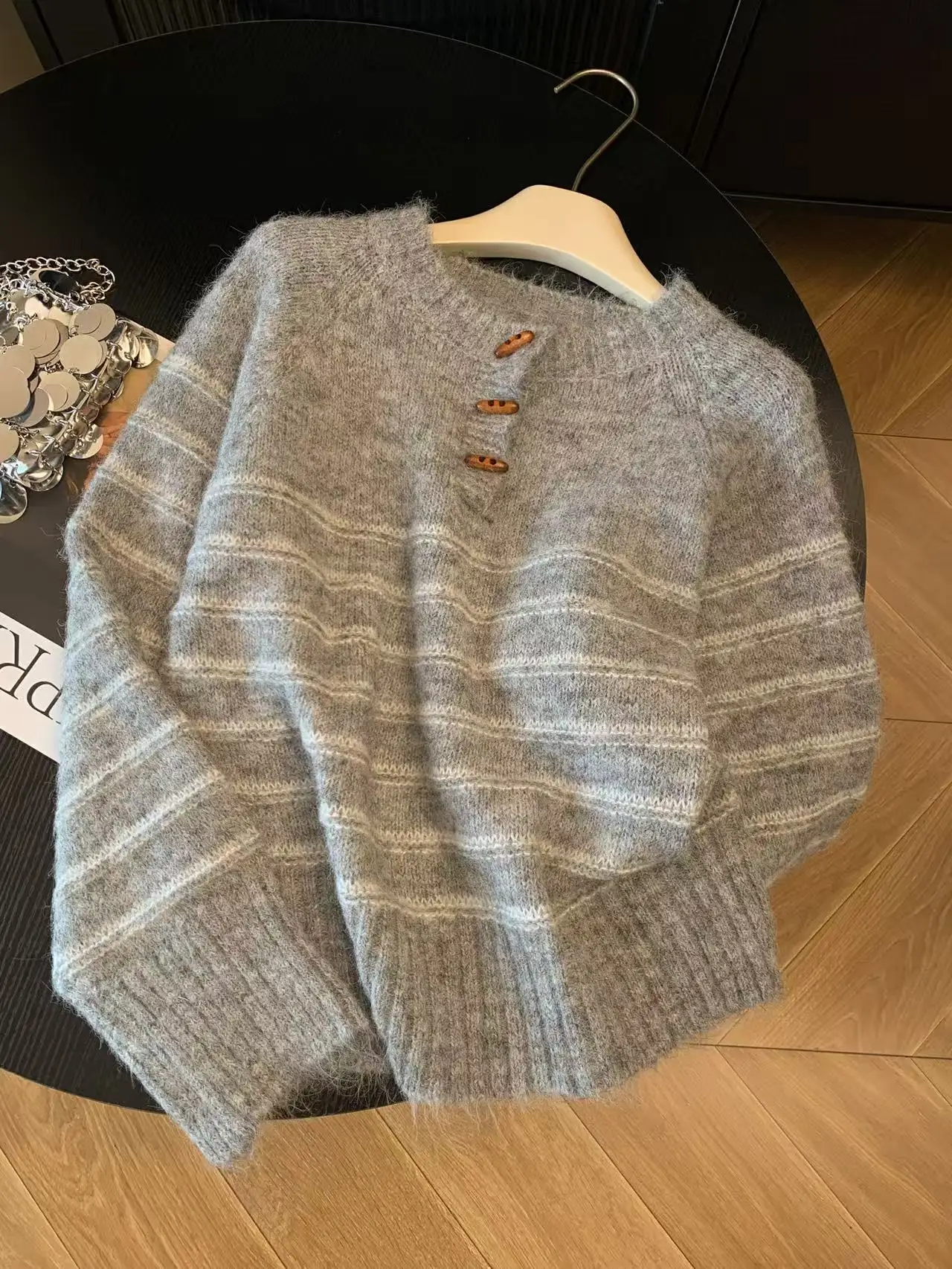 Autumn Winter Women's Striped  - đánh giá và giá Shirts