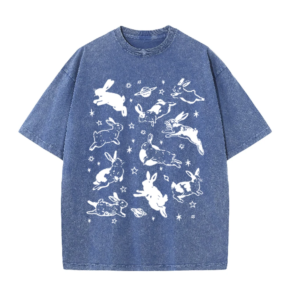 2026 Vintage Space Rabbit Plan - đánh giá và giá Acid Wash Vintage Graphic T Shirt