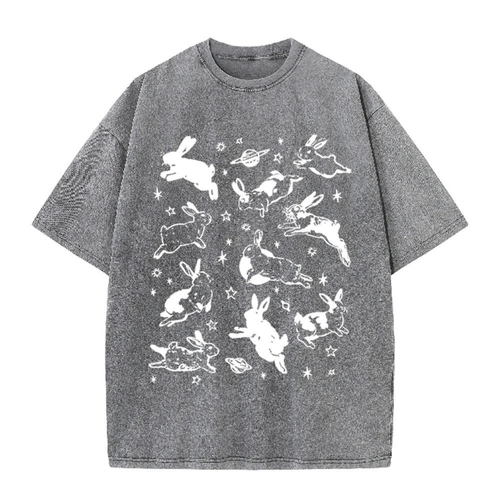 2026 Vintage Space Rabbit Plan - đánh giá và giá Acid Wash Vintage Graphic T Shirt