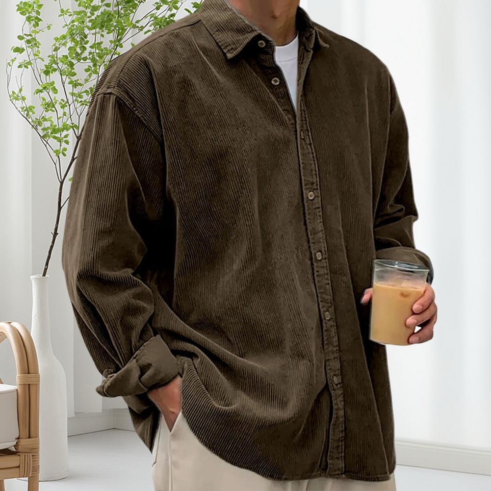 Outdoor Casual Mens Solid Colo - đánh giá và giá Corduroy Button Up Shirt Men