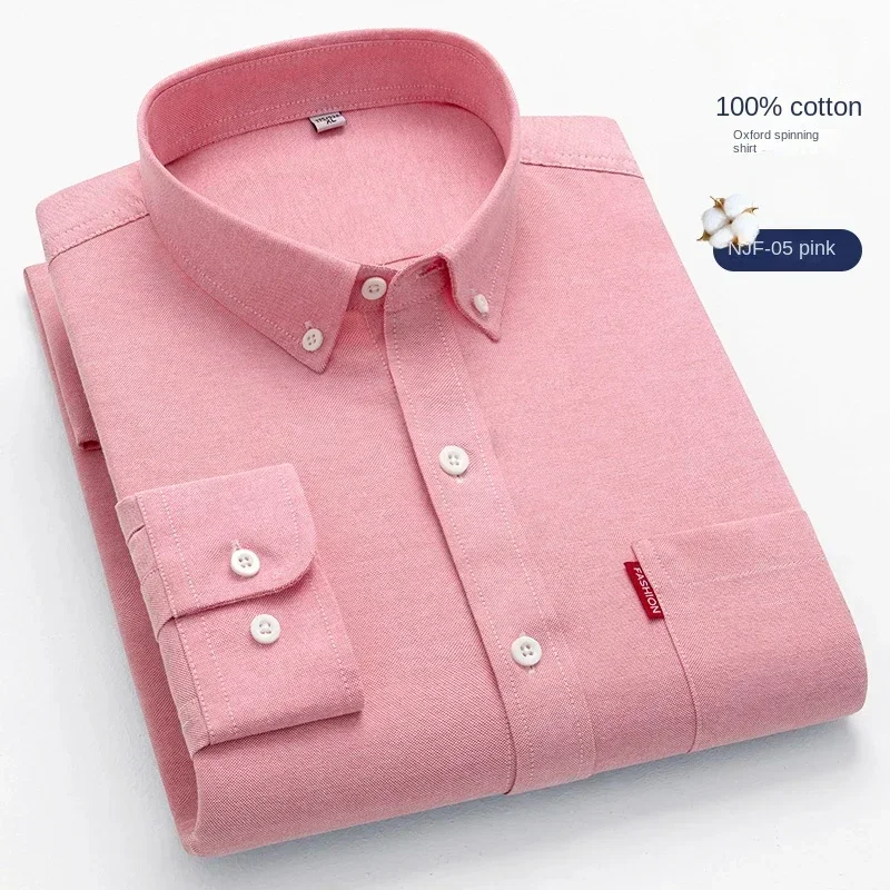 100% Pure Cotton Men's Solid C - đánh giá và giá Oxford Cotton Casual Shirt Business
