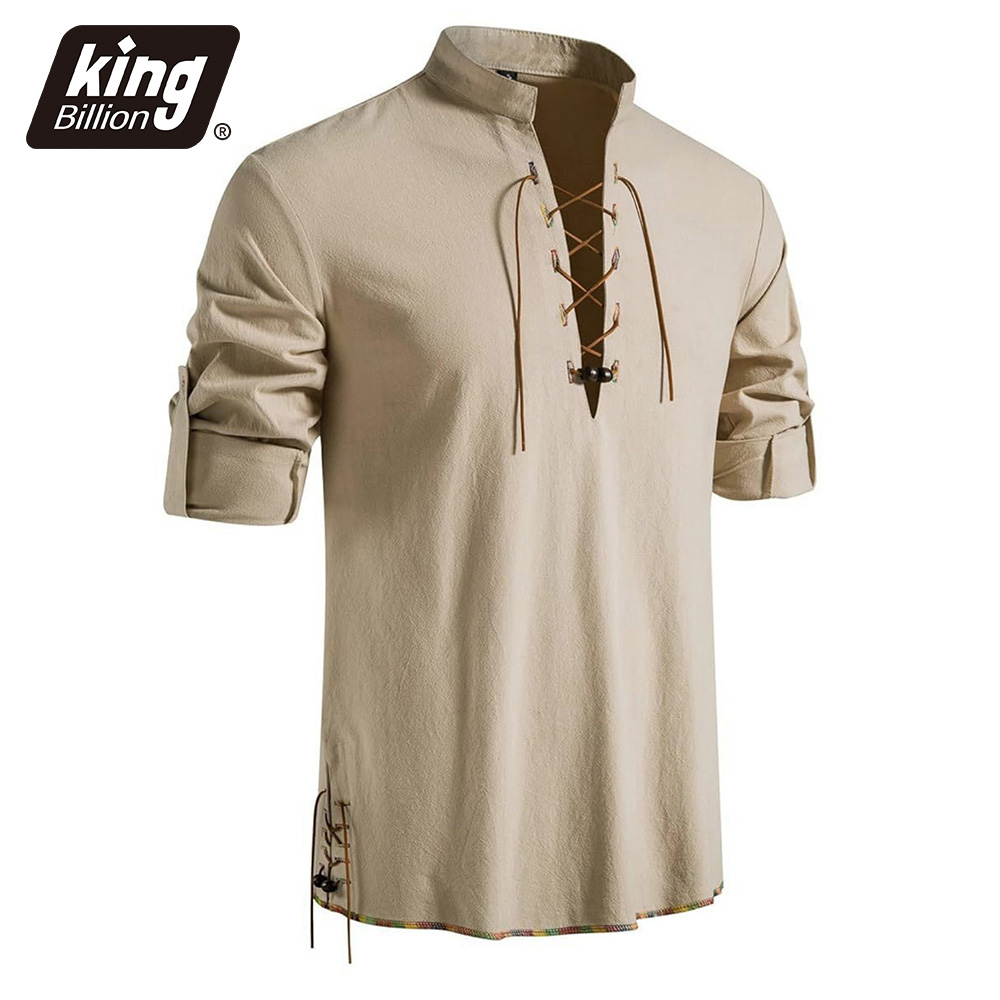 Men's Henley Neck Medieval Shi - đánh giá và giá Medieval Gothic Lace Up Pirate Shirt