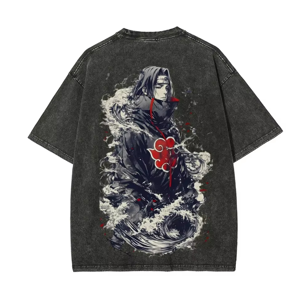 NEW Naruto Itachi Uchiha T Shi - đánh giá và giá Acid Wash Vintage Graphic T Shirt