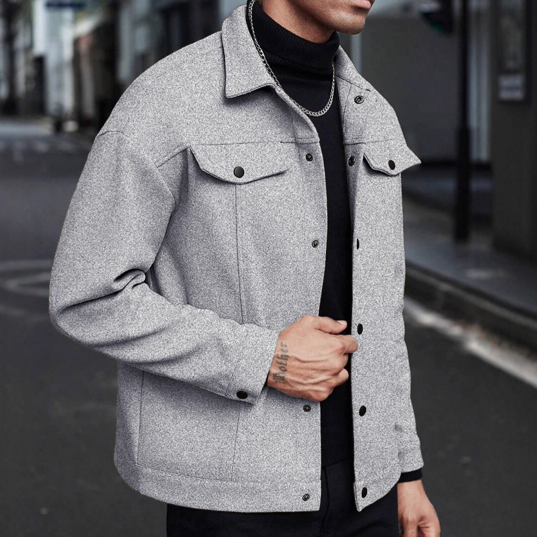 Men Wool Blend Lapel Work Jack - đánh giá và giá Jackets