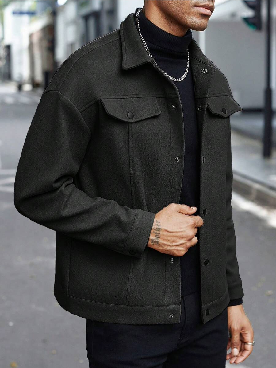 Men Wool Blend Lapel Work Jack - đánh giá và giá Jackets