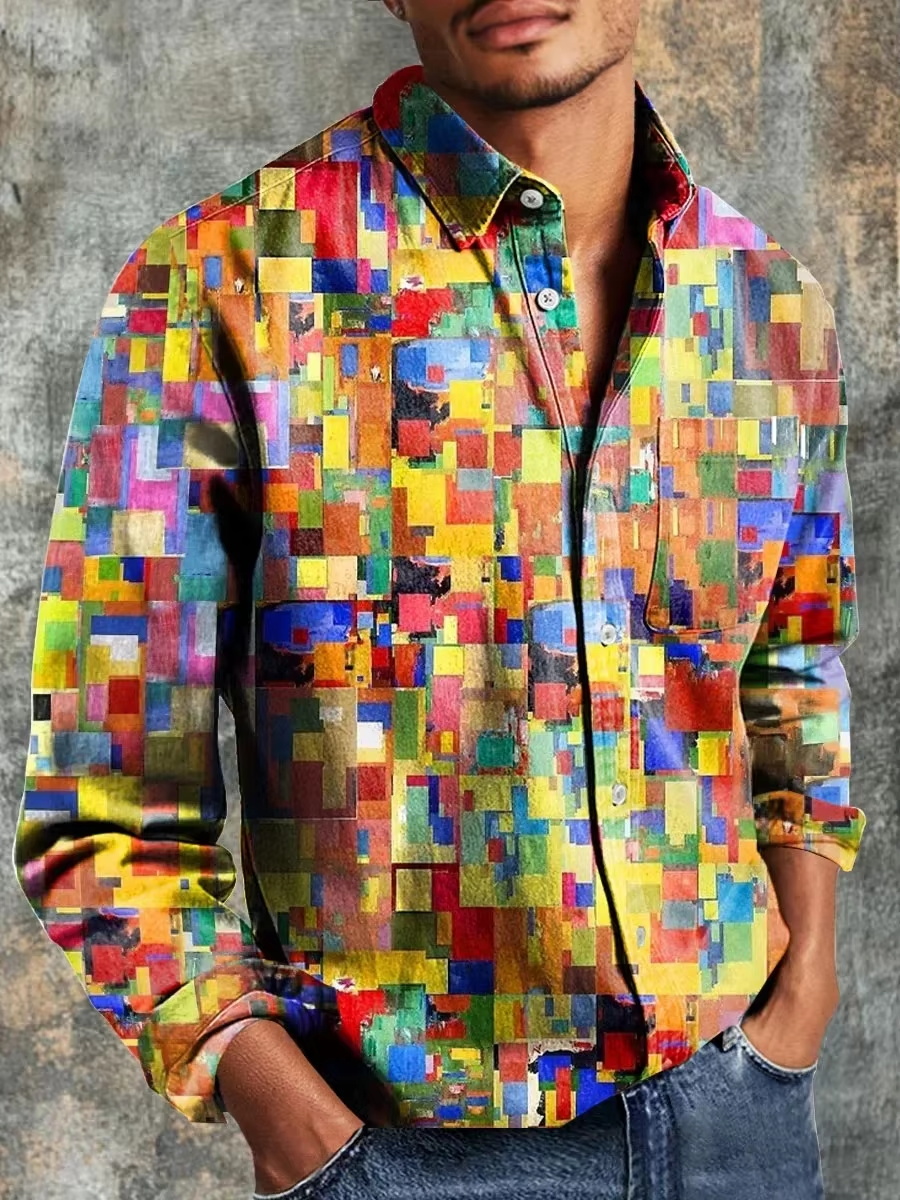 Men's Fashion Casual Fashion P - đánh giá và giá Mens Linen Shirt Long Sleeve