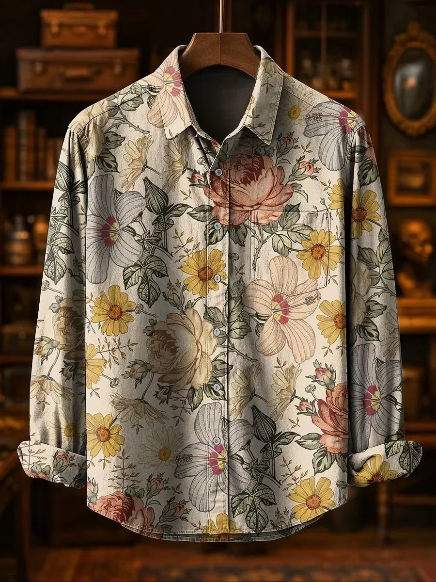 Men's Fashion Casual Fashion P - đánh giá và giá Mens Linen Shirt Long Sleeve